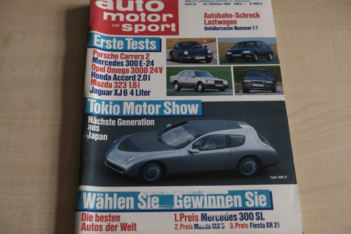 Deckblatt Auto Motor und Sport (22/1989)